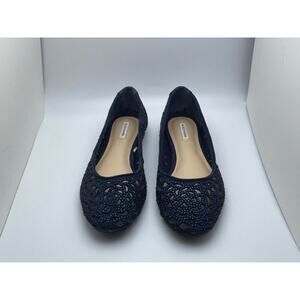 Alex Marie Ballet Flats Sparkly Blue Women’s Size 7.5 Suede Leather